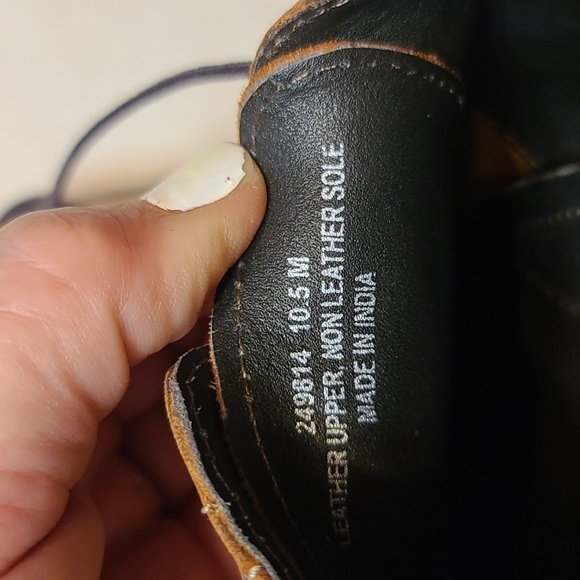 Leather Giorgio Brutini tan brown shoes Lace Up - Picture 6 of 6